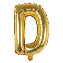 16 inch Letter D - Gold Balloons
