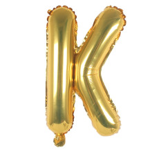 16 inch Letter K - Gold Balloons