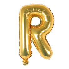 16 inch Letter R - Gold Balloons