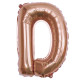 16 inch Letter D - Rose Gold Balloons