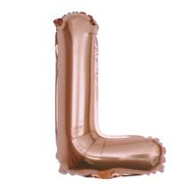 16 inch Letter L - Rose Gold Balloons