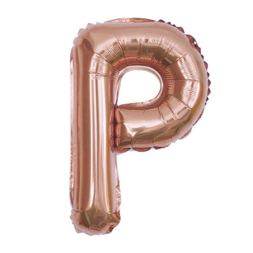 16 inch Letter P - Rose Gold Balloons