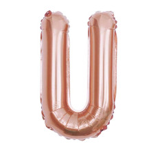 16 inch Letter U - Rose Gold Balloons