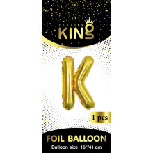 16 inch Letter K - Gold Balloons