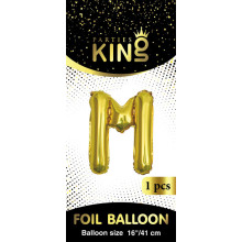 16 inch Letter M - Gold Balloons