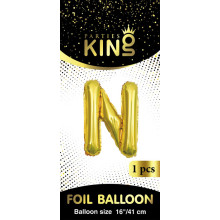 16 inch Letter N - Gold Balloons