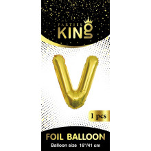 16 inch Letter V - Gold Balloons