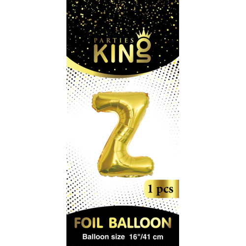 16 inch Letter Z - Gold Balloons