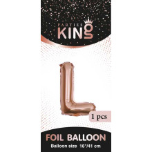 16 inch Letter L - Rose Gold Balloons