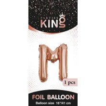 16 inch Letter M - Rose Gold Balloons