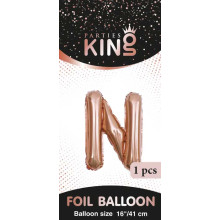 16 inch Letter N - Rose Gold Balloons