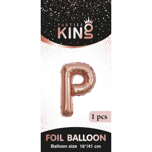 16 inch Letter P - Rose Gold Balloons