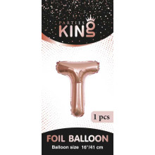 16 inch Letter T - Rose Gold Balloons