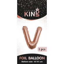 16 inch Letter V - Rose Gold Balloons