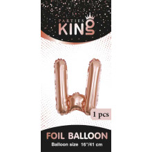 16 inch Letter W - Rose Gold Balloons