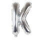 16 inch Letter K - Silver Balloons