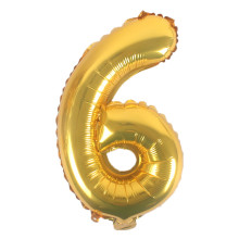 16 inch Number 6 - Gold Balloons