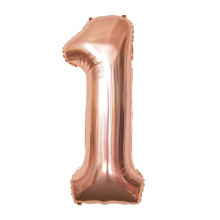 16 inch Number 1 - Rose Gold Balloons