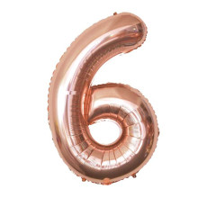 16 inch Number 6 - Rose Gold Balloons