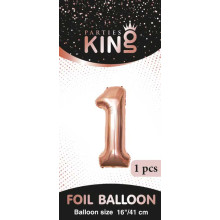 16 inch Number 1 - Rose Gold Balloons