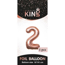 16 inch Number 2 - Rose Gold Balloons