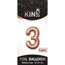 16 inch Number 3 - Rose Gold Balloons