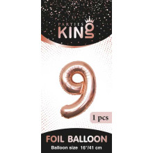 16 inch Number 9 - Rose Gold Balloons