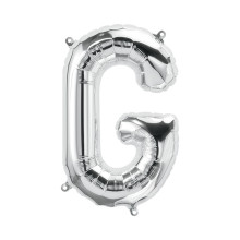 بالون فويل فضي كبير حرف G - مقاس 34 إنش