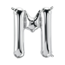 بالون فويل فضي كبير حرف M - مقاس 34 إنش