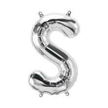 بالون فويل فضي كبير حرف S - مقاس 34 إنش