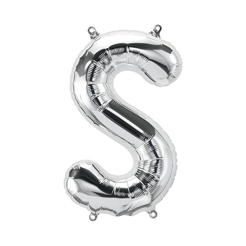 بالون فويل فضي كبير حرف S - مقاس 34 إنش