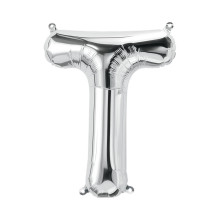 بالون فويل فضي كبير حرف T - مقاس 34 إنش