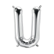 بالون فويل فضي كبير حرف U - مقاس 34 إنش