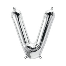 بالون فويل فضي كبير حرف V - مقاس 34 إنش بالون فويل فضي كبير حرف V - مقاس 34 إنش