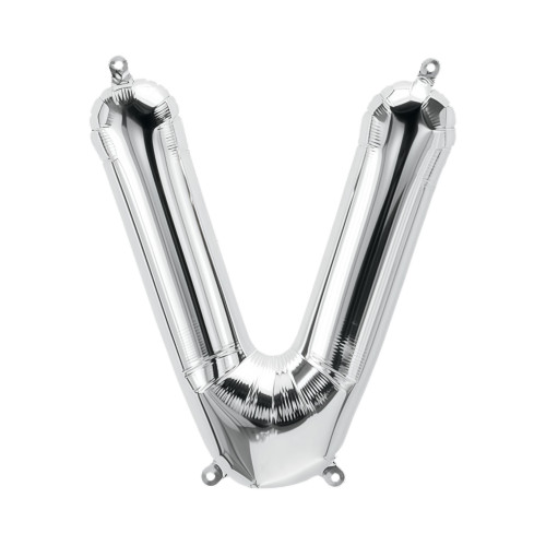 بالون فويل فضي كبير حرف V - مقاس 34 إنش