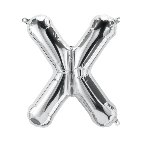 بالون فويل فضي كبير حرف X - مقاس 34 إنش