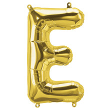 34 inch Gold Letter "E" Foil Balloon