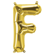 34 inch Gold Letter "F" Foil Balloon