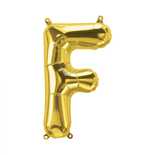 34 inch Big Gold Letter "F" Foil Balloon