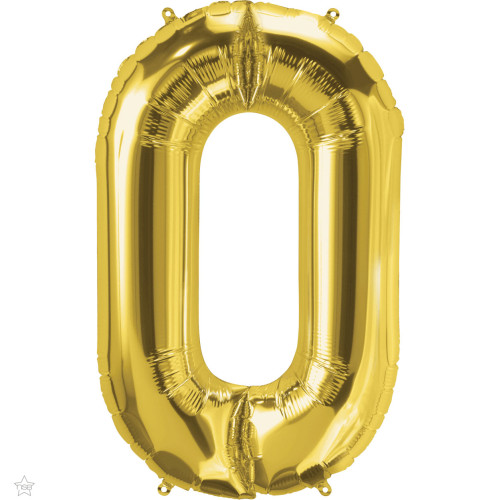 34 inch Letter O / Number 0 - Gold Balloons 34 inch Letter O / Number 0 - Gold Balloons