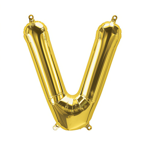 بالون فويل ذهبي كبير حرف V - مقاس 34 إنش