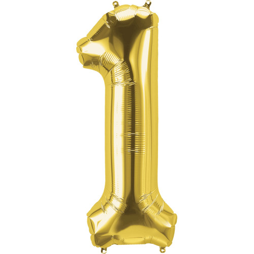 34 inch Gold Number "1" Foil Balloon