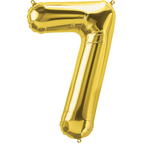 بالون فويل ذهبي كبير رقم 7 - مقاس 34 إنش بالون فويل ذهبي كبير رقم 7 - مقاس 34 إنش