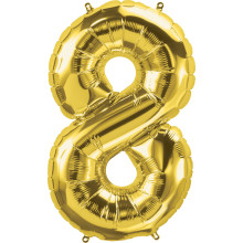 بالون فويل ذهبي كبير رقم 8 - مقاس 34 إنش