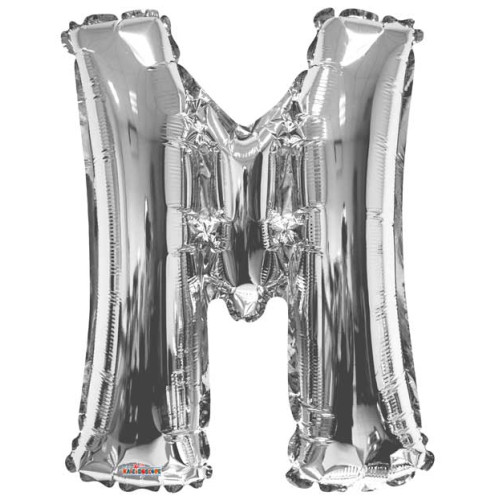 34 Inch Large Silver Letter M Foil Balloons 34 Inch Large Silver Letter M Foil Balloons