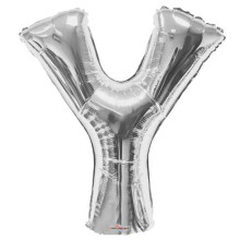 34 Inch Large Silver Letter Y Foil Balloons