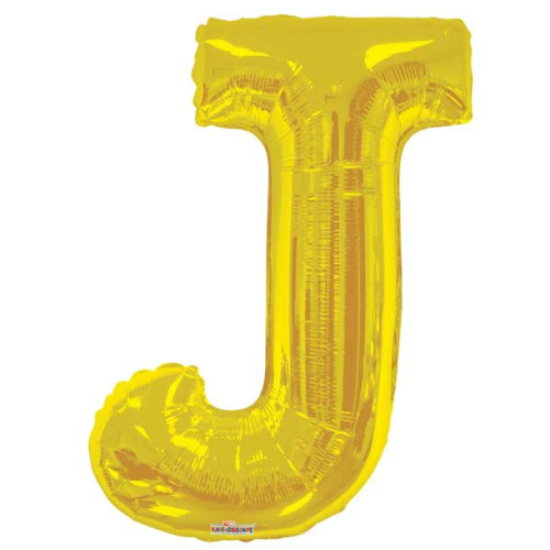 34 Inch Large Gold Letter J Foil Balloons 34 Inch Large Gold Letter J Foil Balloons