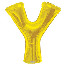 34 Inch Large Gold Letter Y Foil Balloons