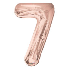 34 inch big balloon Number 7 - Rose Gold 