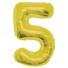34 inch big balloon Number 5 - Gold